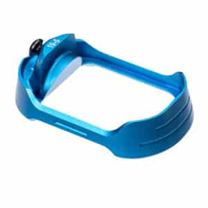 Tyrant CNC blue aluminum magwell for Glock 19 Gen 5 with black screw
