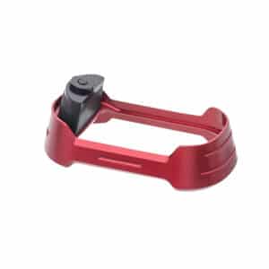 Tyrant CNC red anodized 6061 aluminum magwell for Glock 43x/48