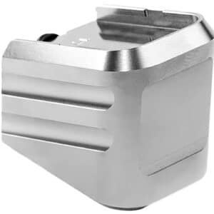 Cross Armory CRG+0MEG19SV silver aluminum +0 magazine extension for Glock 19/23/32 Gen 1-5