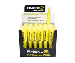Amend2 G10 self-defense pen yellow front view