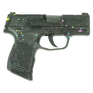 Sig Sauer P365 Multi-Color Paint Splatter right-side view, 3.1 inch barrel, X-RAY3 sights
