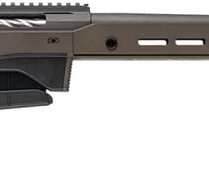 Tikka T3x Ace Target 6.5mm Creedmoor 26 inch threaded bronze chassis rifle left profile