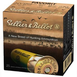 Sellier & Bellot SB20BSA 20 gauge 1 oz #2 buckshot 25 rounds box