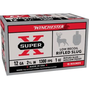 Winchester Super-X Low Recoil Rifled Slug box, 12 gauge 2 3/4 in 1 oz