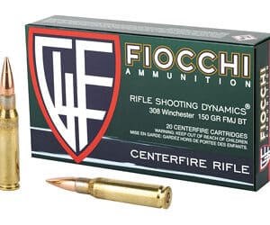 Fiocchi 308 Winchester 150gr FMJ Boat Tail 20-round box