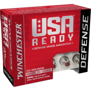 Winchester USA Ready .45 ACP 200 gr Hex-Vent jacketed hollow point, 20-round box