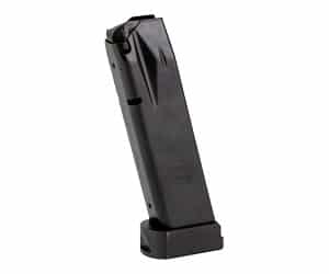 Sig Sauer P226 X-Five 20rd 9mm steel magazine with aluminum baseplate and blued finish