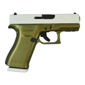 Glock 43X Pegasus White handgun with 3.41-inch barrel and accessory rail