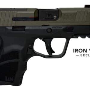 Heckler & Koch CC9 Micro Comp 9mm handgun green and black with 3.32 inch barrel