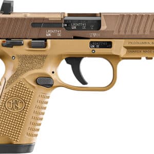 FN 502 MRD .22 LR 4-inch FDE optic-ready pistol side view