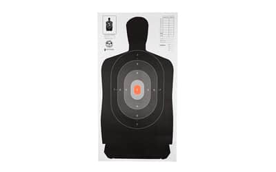 Action Target B-27NCJA silhouette paper target 24 x 45 inches black gray white 100 per box
