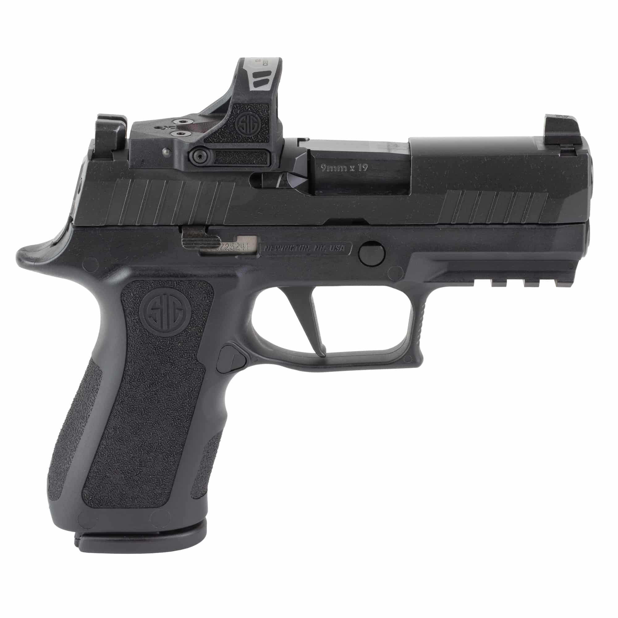 SIG Sauer P320 X-Compact 9mm 3.6in with ROMEO-RS PRO optic and two magazines, black