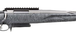 Ruger American Gen II .270 Win 20 in Gray Splatter synthetic stock with spiral-fluted threaded barrel