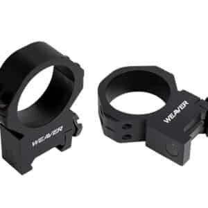 Weaver Precision Tactical 30mm high scope rings in matte Type III hardcoat anodized 7075-T6 aluminum
