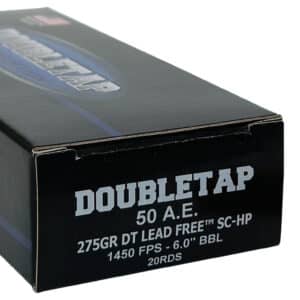 Double Tap Lead Free .50 AE 275gr SC-HP ammunition box - 20 rounds