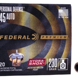 Federal Premium Hydra-Shok .45 ACP 230 gr JHP 20 rd box