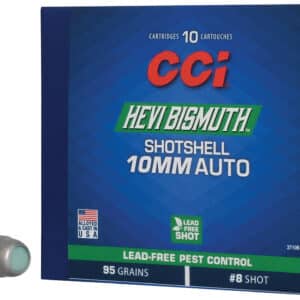 CCI HEVI-Bismuth 10mm Auto 95 gr #8 shotshell box, 10-count