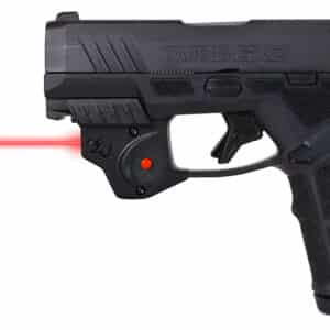 Viridian E-Series 9120100 laser sight mounted on Taurus GX2 trigger guard, black polymer