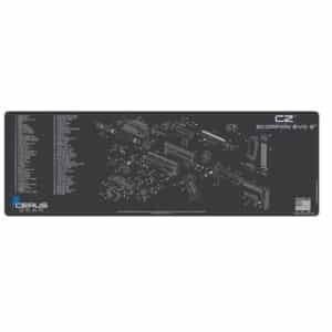 CZ SCORPION EVO 3 SCHEMATIC PROMAT - CHARCOAL GRAY/CERUS BLUE