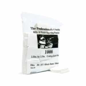 SQUARE PATCHES - WHITE, .38/.357/9MM/10MM, 2.5" X 2.5", COTTON KNIT, 1,000/PK