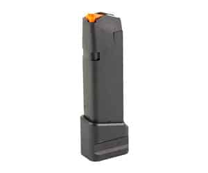 Shield Arms 20rd 9mm magazine for Glock 19 with +5 extension, anodized black