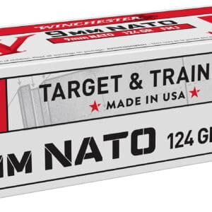 Winchester USA 9mm NATO 124 gr FMJ 100-round box ammunition product image