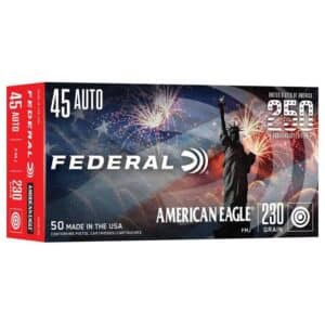 Federal American Eagle AE45USA .45 ACP 230 gr FMJ 50-count box