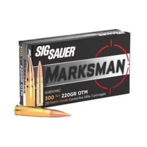 Sig Sauer Elite Match .300 AAC Blackout 220 gr OTM ammunition 20-round box