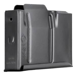 MDT AICS 3-round metal magazine, black Cerakote Elite, compatible with 6.5 PRC and short magnum cartridges