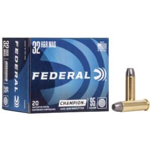 Federal Champion .32 H&R Magnum 95 gr Lead Semi-Wadcutter 20-count box
