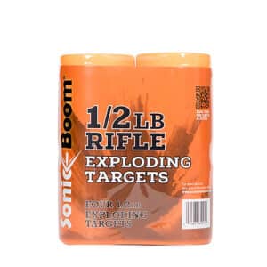 Sonic Boom 0.50 lb exploding rifle target 4-pack blaze orange jar
