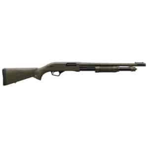 Winchester SXP Defender 12ga 18in OD Green pump shotgun side view