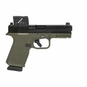 Ruger RXM 9mm handgun in black and OD green with 4-inch barrel