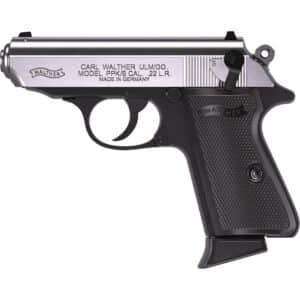 Walther PPK/s .22 LR two-tone handgun with 3.3-inch threaded barrel