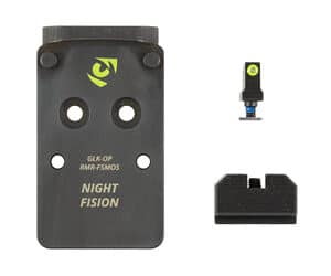 Night Fision optic plate with tritium front sight combo for Glock MOS (RMR/507C fit)