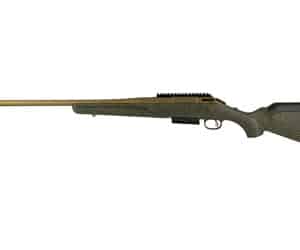 Ruger American Gen II Predator rifle .450 Bushmaster 22-inch Burnt Bronze Cerakote with green splatter synthetic stock