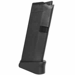 Glock factory 9mm 6-round magazine for Model 43, black, with extension