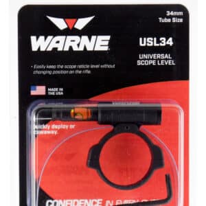 Warne USL34 Universal Scope Level 34mm Tube Diameter Universal Aluminum Black