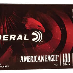 Box of Federal American Eagle .38 Special 130 gr FMJ ammunition, 50 rounds