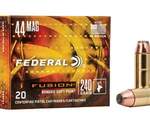 Federal Fusion .44 Rem Mag 240 gr ammunition - 20 rounds per box