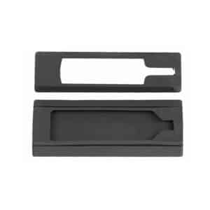 Weaver Modular Rail Cover Switch Mount Black clipped to Picatinny rail