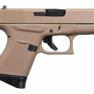 Glock GLK 43 9MM 6RD DDE compact semi-auto pistol, right-side view