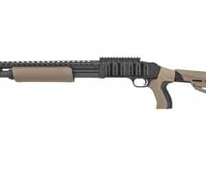 Mossberg 500 ATI Scorpion TALO 12 Gauge 18.5in shotgun with blued barrel and FDE ATI furniture