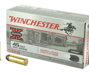 Winchester Cowboy Load .45 Long Colt 250 gr Lead Flat Nose 50 rd box