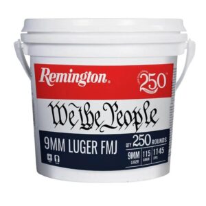 Remington UMC We The People 9mm 115gr FMJ 250-round bucket packaging