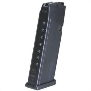 Glock factory 10-round 9mm Luger pistol magazine compatible with Glock 17 and 34, black
