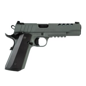 TISAS 1911 Night Stalker 10mm 5-inch gray Cerakote pistol front-left view