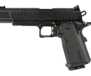 TISAS 1911 Duty B9R Double Stack 9mm pistol, black Cerakote, serrated slide and accessory rail