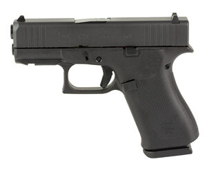 Glock 43X 9mm pistol with front accessory rail, black finish