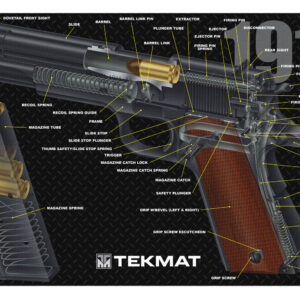 TekMat TEKR171911CA Cleaning Mat Multi-Color Rubber 11"x17" 1911 3D Cutaway